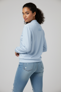 LEM Blue Mist Presence Bomber Jacket - Modestly Vogue 
