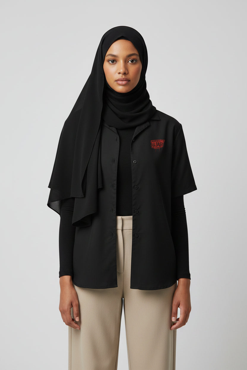 Unapologetic Black button Up shirt