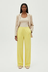 LEM Butter Yellow Wide Leg Pants - Modestly Vogue 