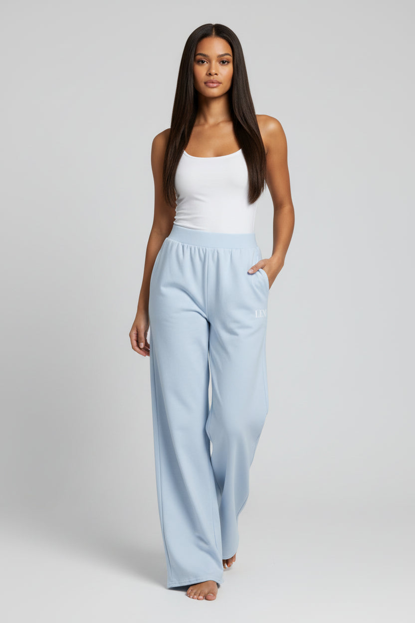 LEM Blue Mist Wide Leg Pants - Modestly Vogue 