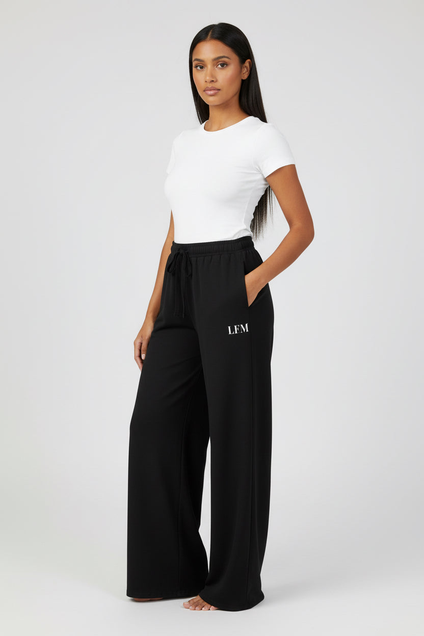 LEM Black Wide Leg Pants - Modestly Vogue 