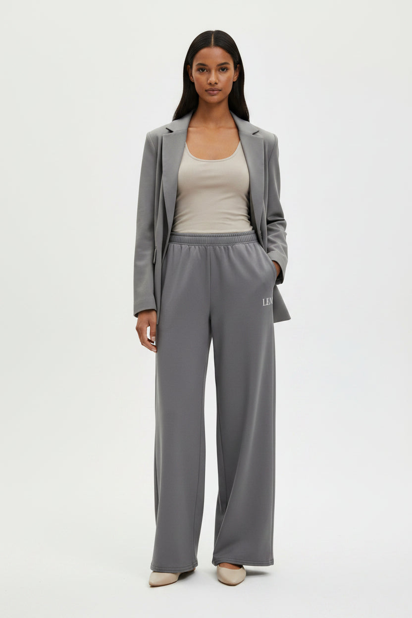 LEM Grey Wide Leg Pants - Modestly Vogue 