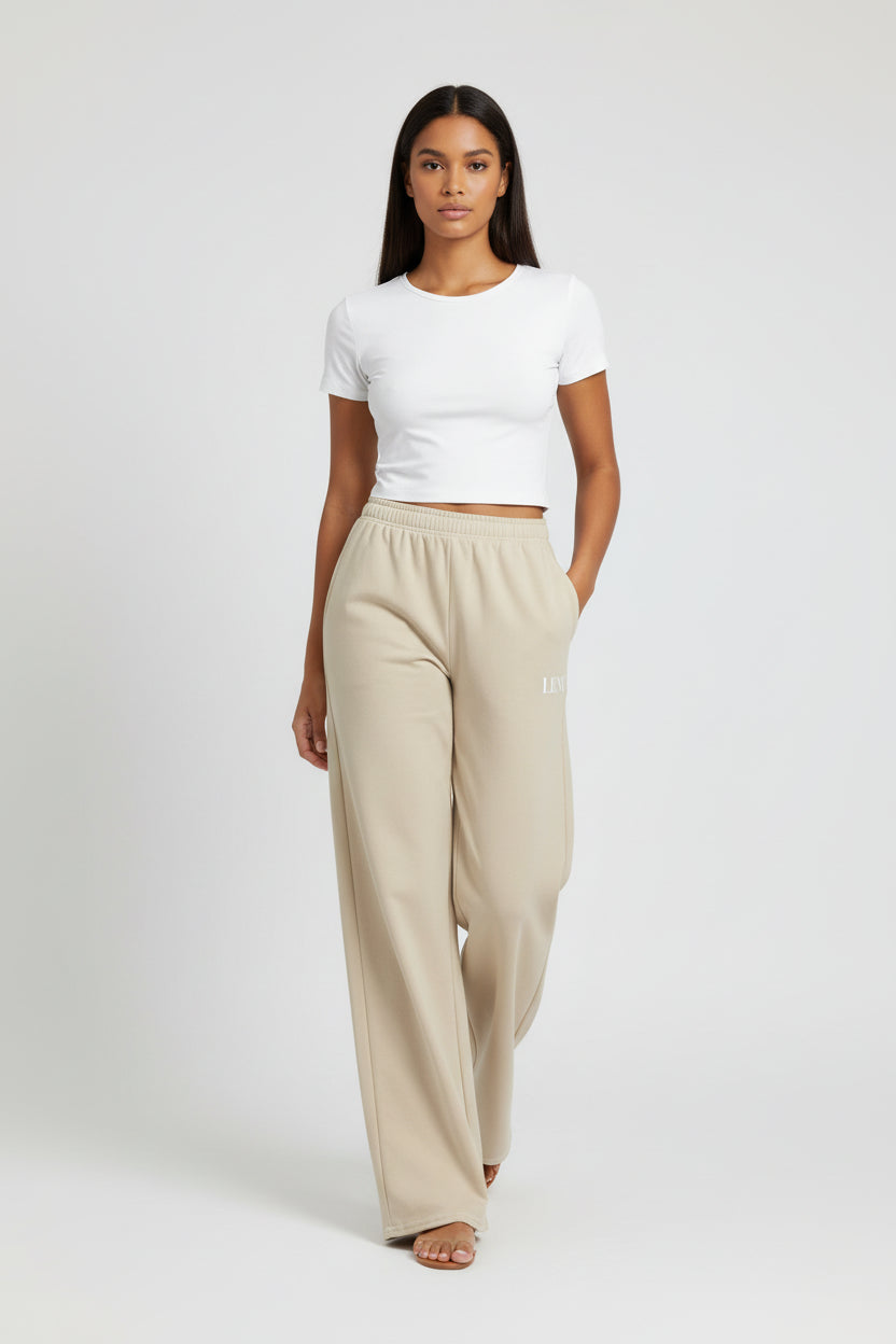 LEM Sand Wide Leg Pants - Modestly Vogue 