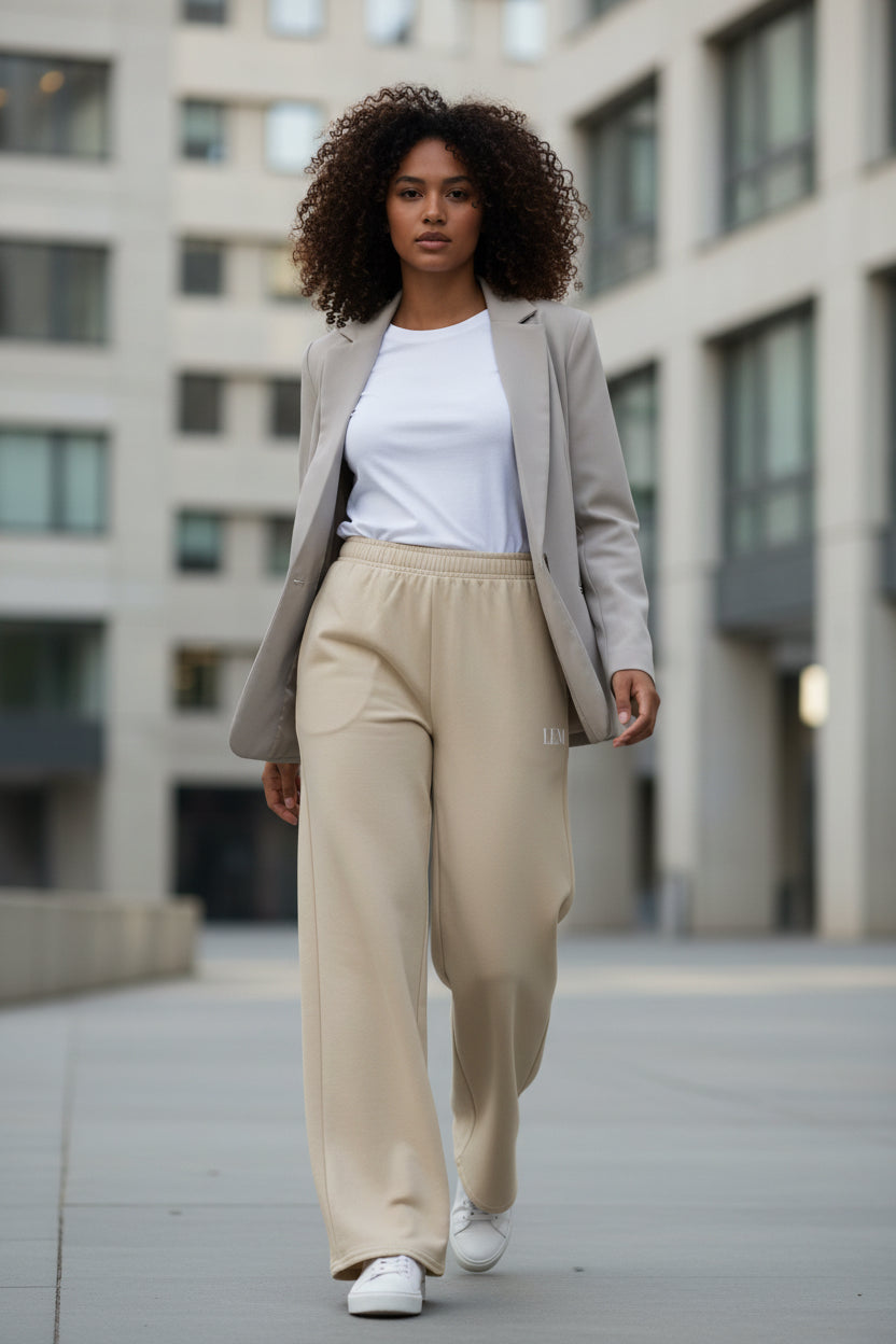 LEM Sand Wide Leg Pants - Modestly Vogue 