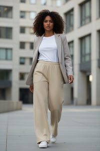 LEM Sand Wide Leg Pants - Modestly Vogue 
