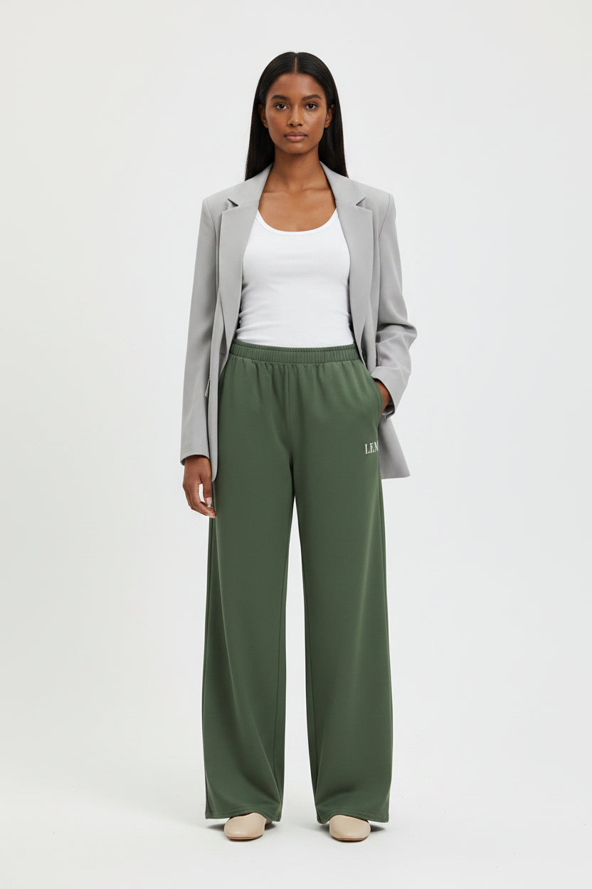 LEM Olive Wide Leg Pants - Modestly Vogue 