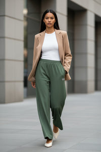 LEM Olive Wide Leg Pants - Modestly Vogue 