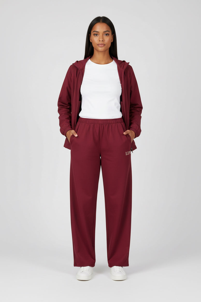 LEM Bordeaux Wide Leg Pants - Modestly Vogue 
