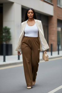 LEM Espresso Wide Leg Pants - Modestly Vogue 