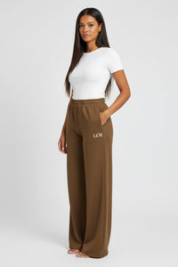 LEM Espresso Wide Leg Pants - Modestly Vogue 