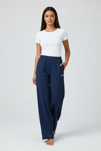 LEM Midnight Navy Wide Leg Pants - Modestly Vogue 