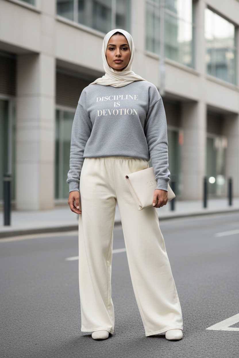 LEM Cream Wide Leg Pants