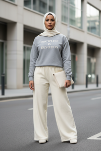 LEM Cream Wide Leg Pants