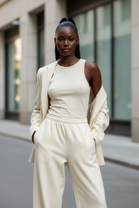 LEM Cream Wide Leg Pants
