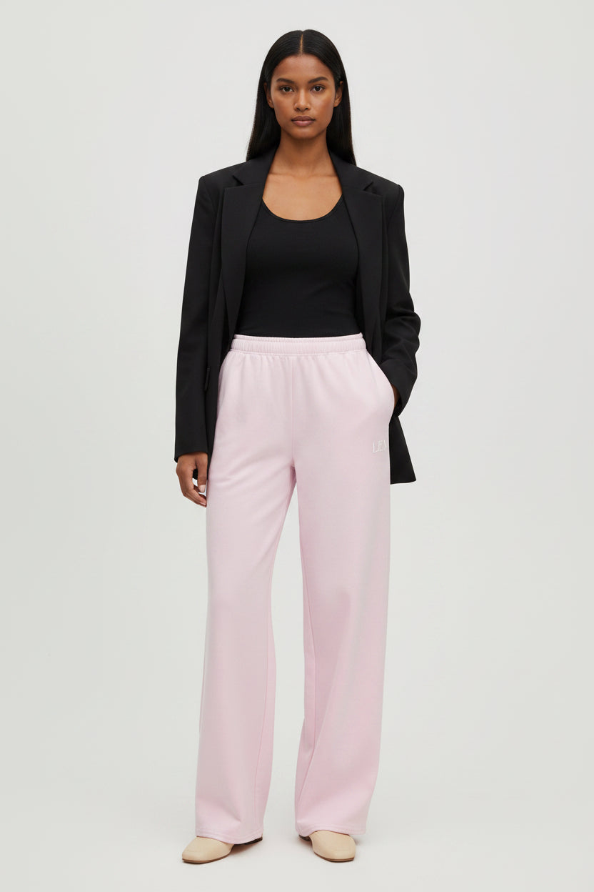 LEM Pink Lace Wide Leg Pants - Modestly Vogue 