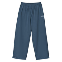 LEM Denim Color Wide Leg Pants - Modestly Vogue 