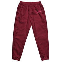 Burgundy LEM Track Pants - Modestly Vogue 