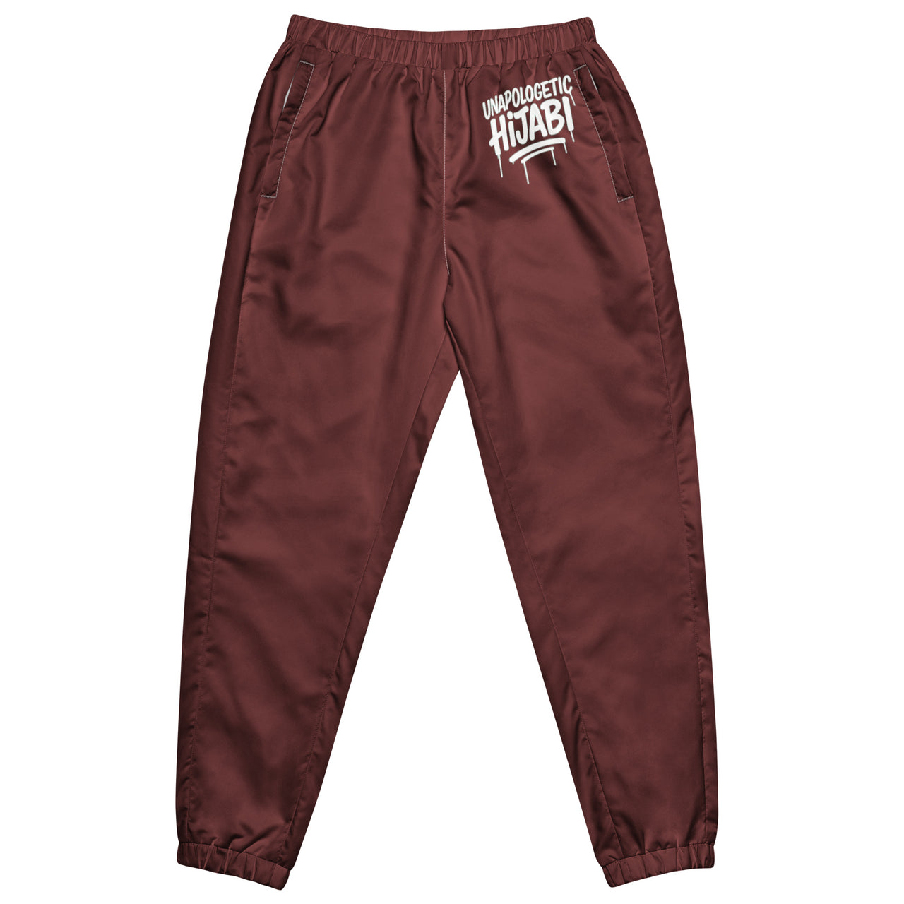 Burgundy Unapologetic Hijabi™ Track Pants - Modestly Vogue 