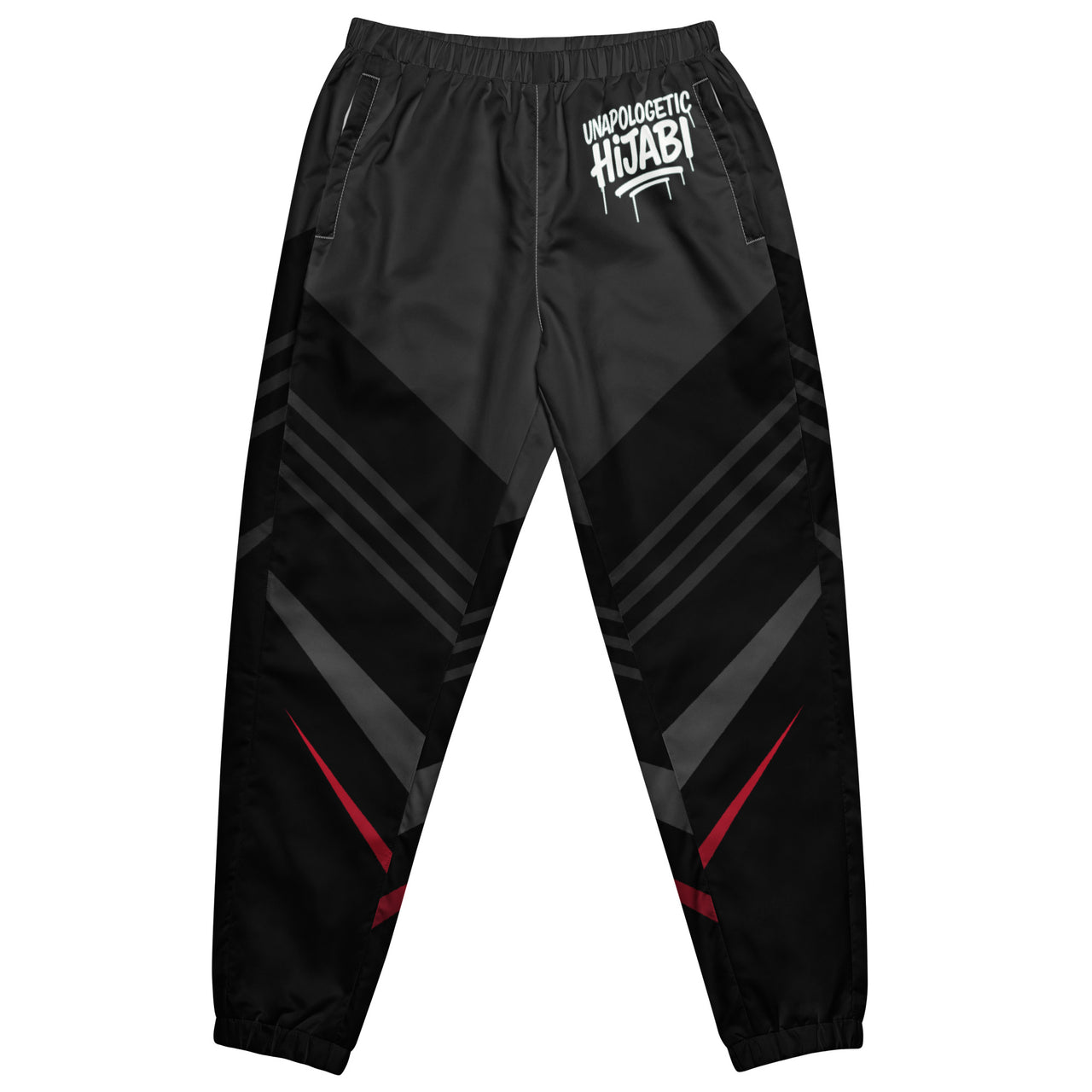 Black Print Unapologetic Hijabi™ track pants - Modestly Vogue 