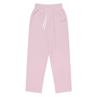 LEM Prescence Pink Lace Wide-leg joggers - Modestly Vogue 
