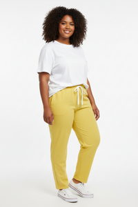 LEM Butter Yellow Wide-leg joggers - Modestly Vogue 