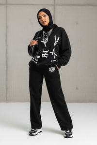 Black Unapologetic Hijabi wide-leg pants - Modestly Vogue 