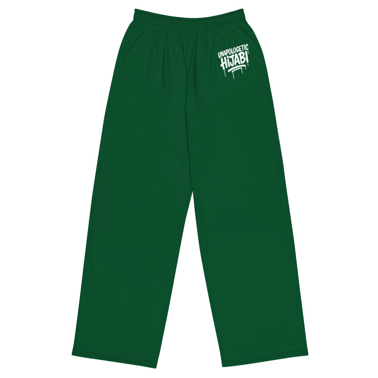 Green Unapologetic Hijabi wide-leg pants - Modestly Vogue 