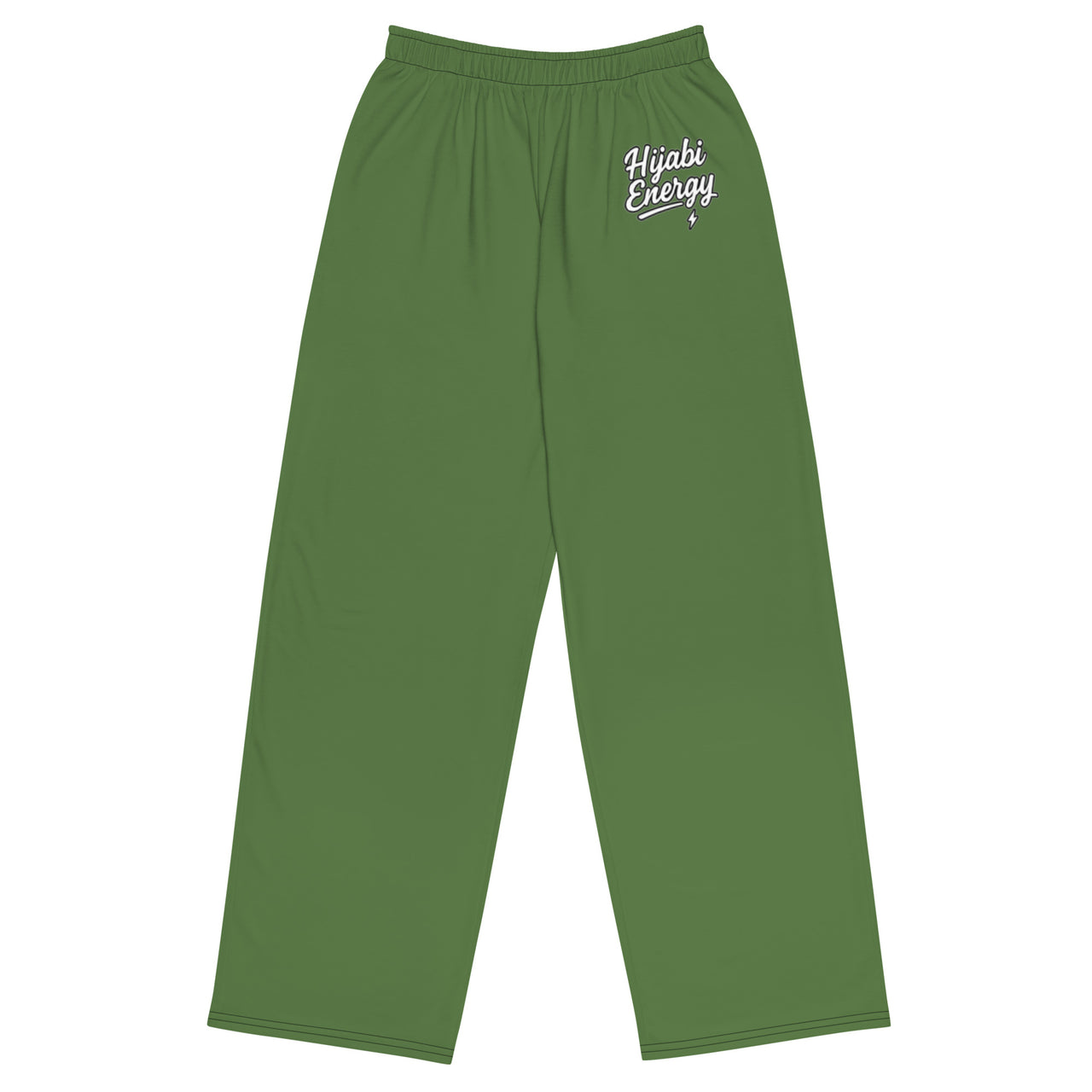 Olive Hijabi Energy  wide-leg pants - Modestly Vogue 