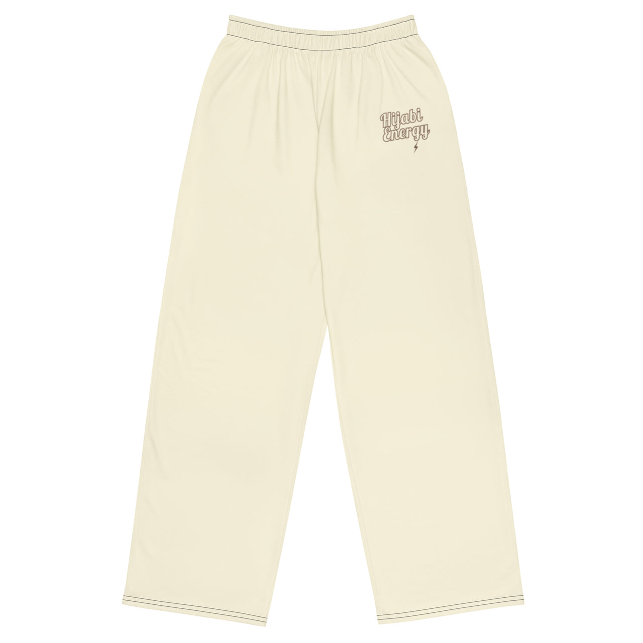 Cream Spoken Energy™ wide-leg pants - Modestly Vogue 
