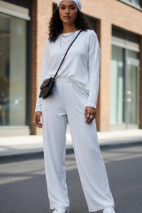Whisper Grey Unapologetic Hijabi wide-leg pants - Modestly Vogue 
