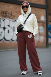 Burgundy Unapologetic Hijabi™ Wide-Leg Pants - Modestly Vogue 