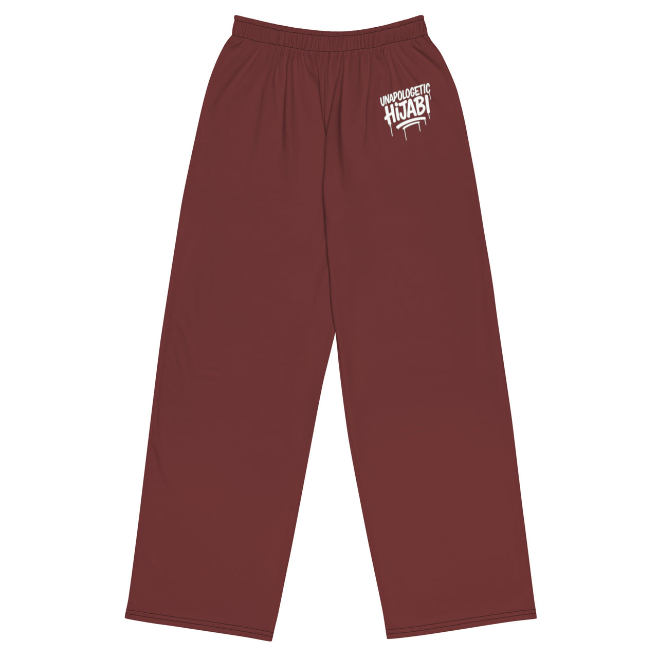 Burgundy Unapologetic Hijabi™ Wide-Leg Pants - Modestly Vogue 