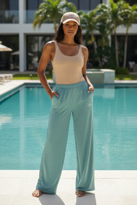 LEM Studio Swim Seaglass wide-leg pants - Modestly Vogue 