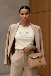 Modest Mindset Chic Crew Neck Tee - Butter Cream