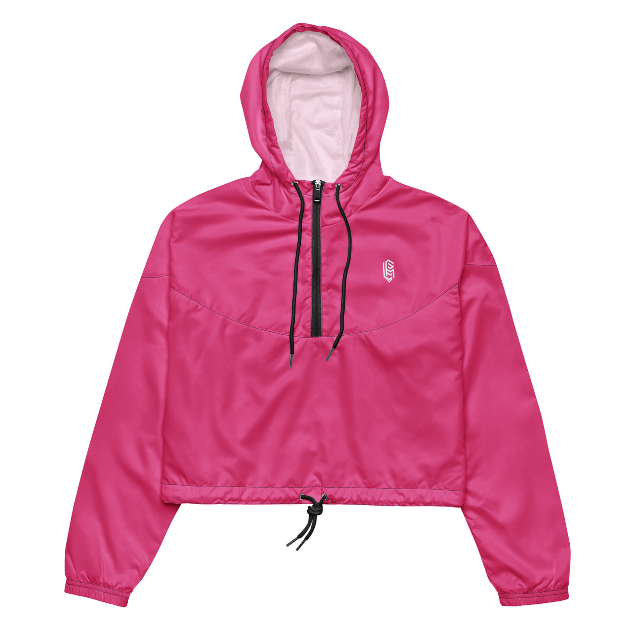 LEM Candy Pink Black String cropped windbreaker - Modestly Vogue 