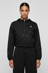 Black LEM cropped windbreaker