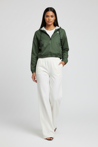 Olive LEM cropped windbreaker Jacket - Modestly Vogue 