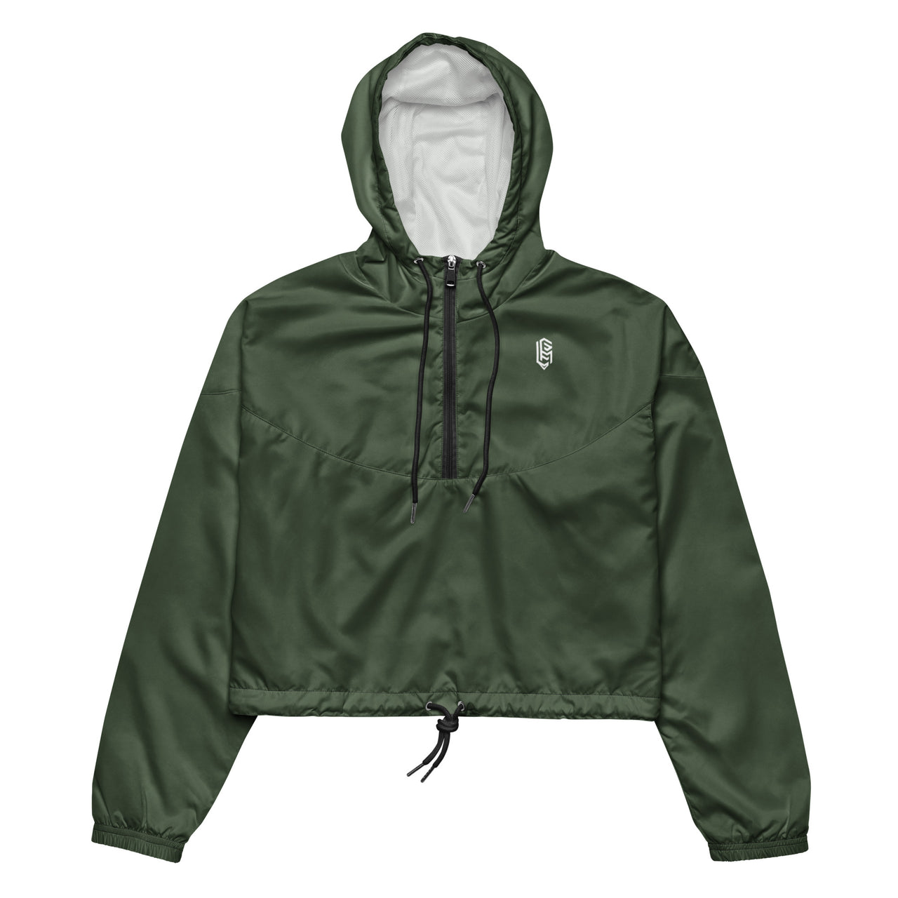 Olive LEM cropped windbreaker Jacket - Modestly Vogue 