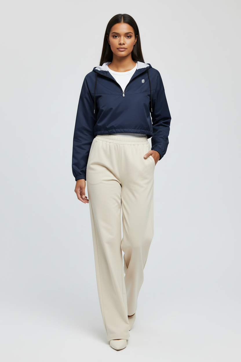Midnight LEM Women’s cropped windbreaker - Modestly Vogue 