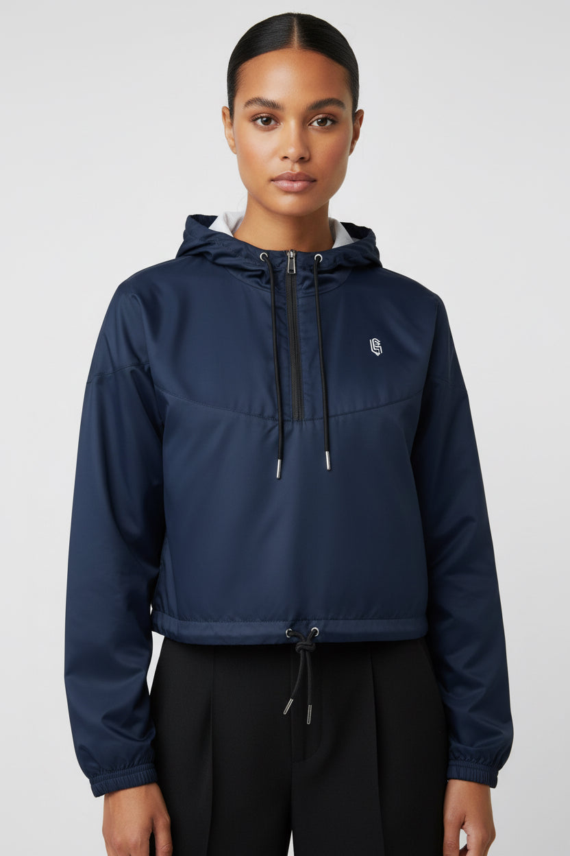 Midnight LEM cropped windbreaker