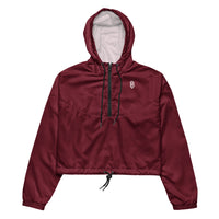 Burgundy LEM cropped windbreaker Jacket - Modestly Vogue 