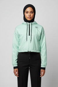 Mint Quiet Energy cropped windbreaker