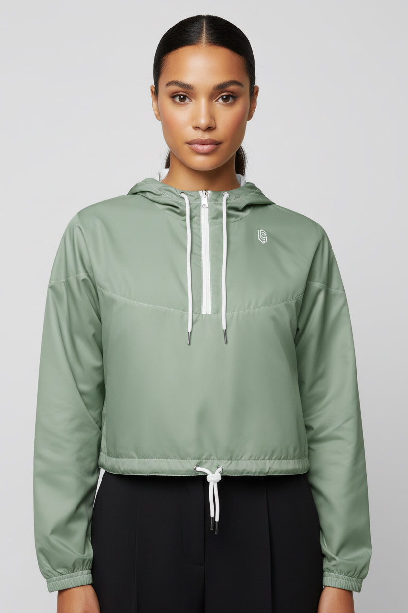 LEM Sage cropped windbreaker