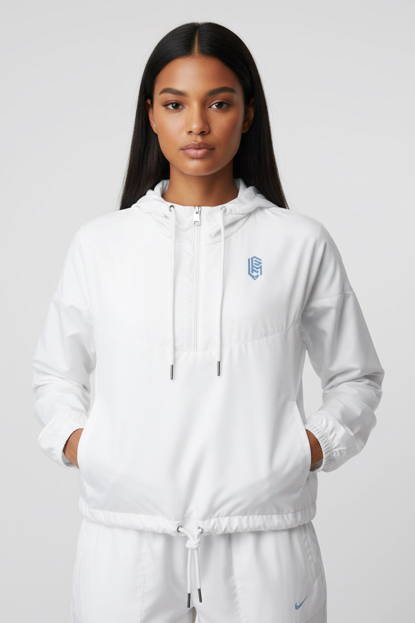 LEM Essential cropped windbreaker | Blue Mist Logo - Modestly Vogue 