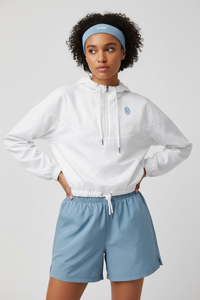 LEM Essential cropped windbreaker | Blue Mist Logo - Modestly Vogue 