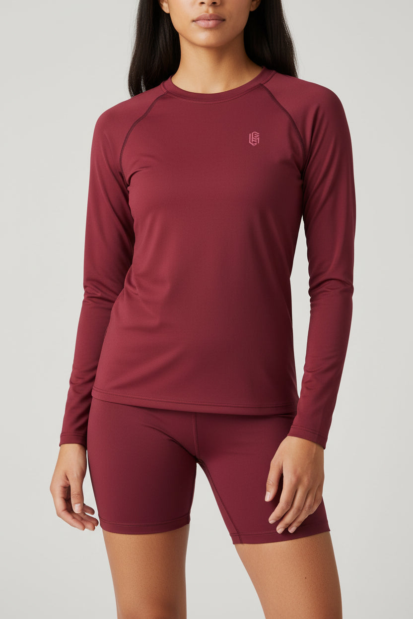 LEM Burgundy Core Edit Performance Top