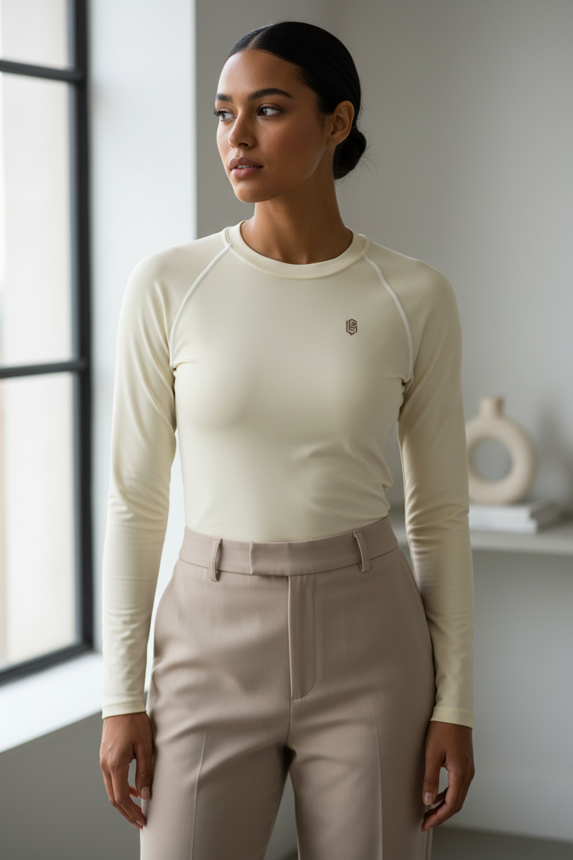 Cream LEM Performance Top - Modestly Vogue 