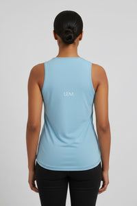 LEM Blue Mist Performance Tank Top - Modestly Vogue 