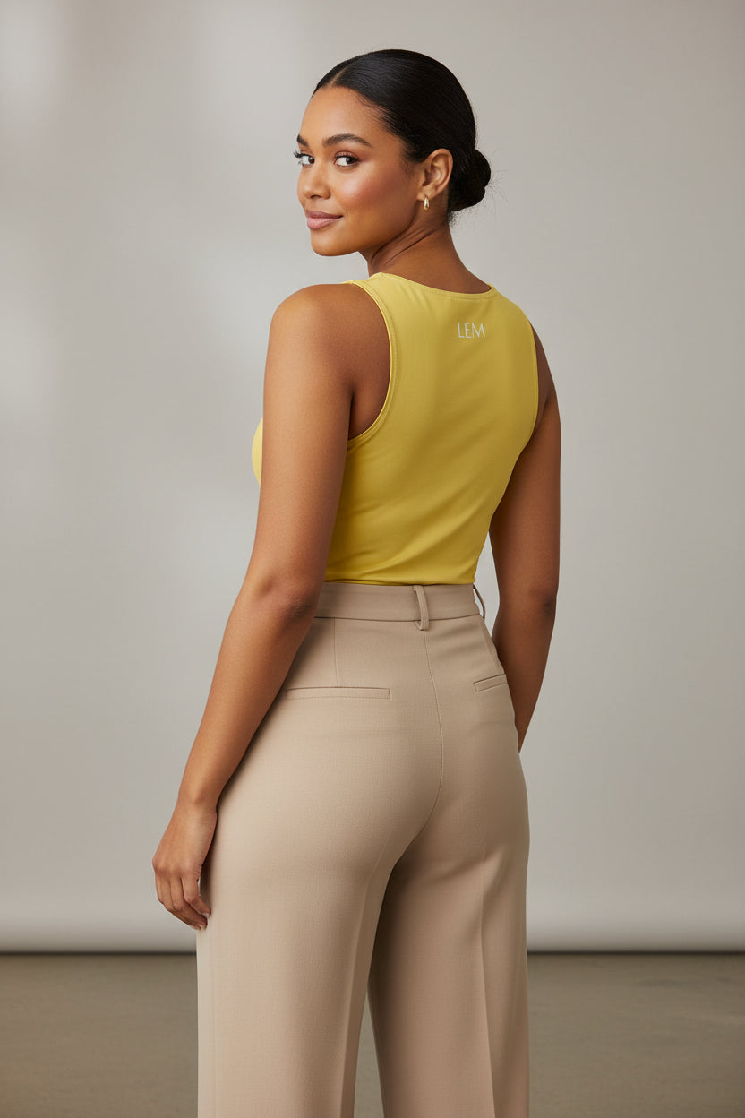 LEM Butter Yellow Tank Top - Modestly Vogue 
