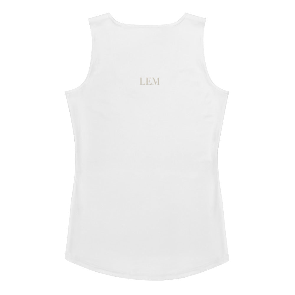 White LEM Tank Top - Modestly Vogue 